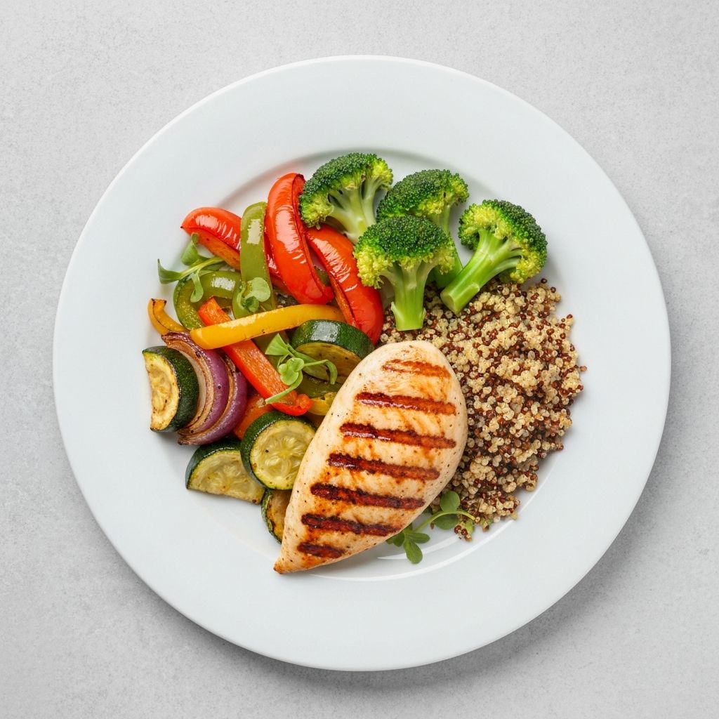 Beispiel-Mahlzeitenset mit ausgewogenen Zutaten